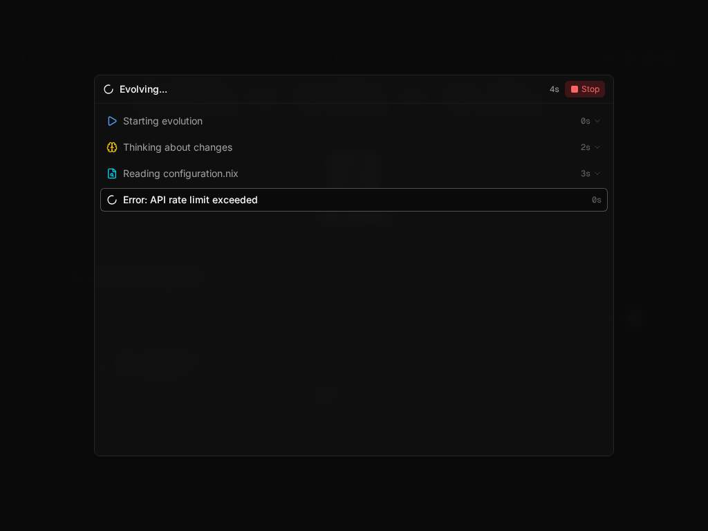 Flows/Evolve › Evolving With Error Event